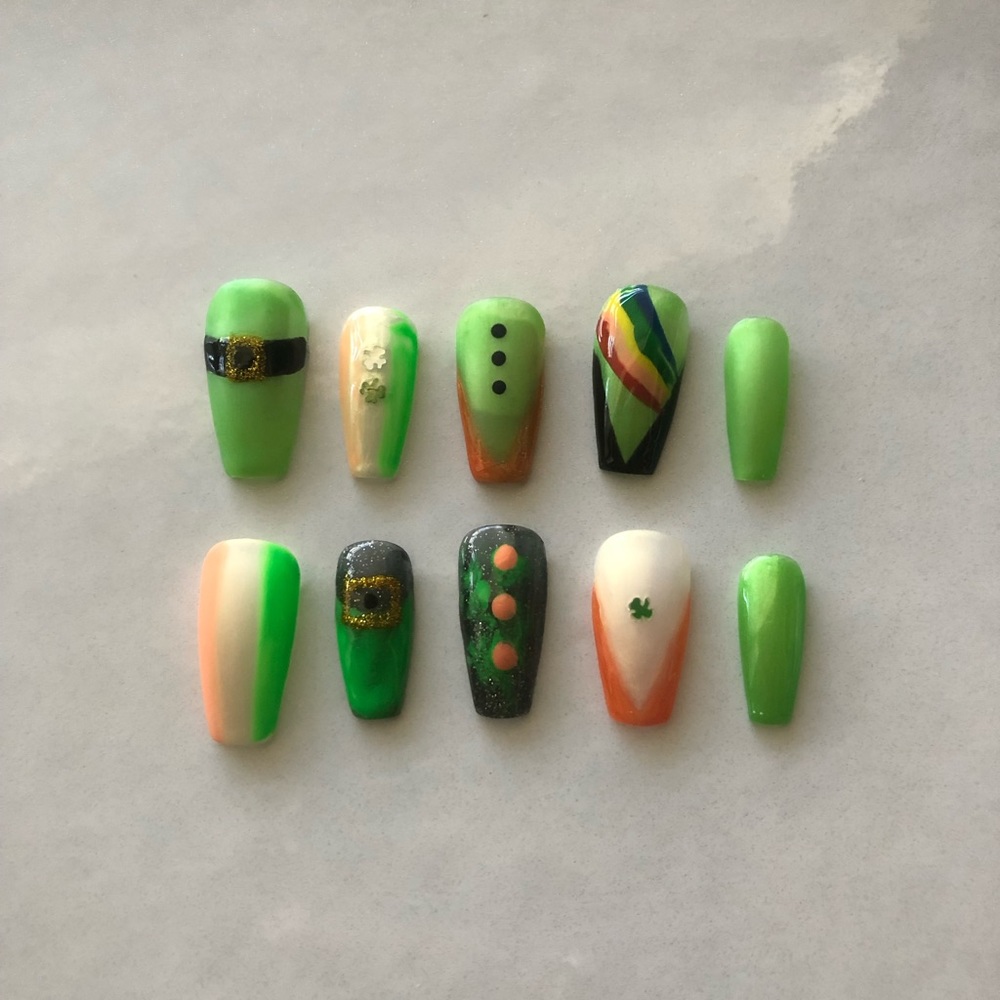 St.Patrick’s Press On Nails